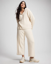 Cable Knit Plush Ankle Pant