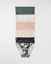 Edge High-Leg Brief Panty with Lace 5 Pack