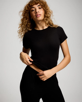 Lightweight Rib Knit Slim Fit Pajama Baby Tee