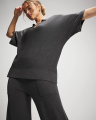 Premier Knit Sweater Collared Top