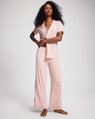 Solid Piped Pajama Pant