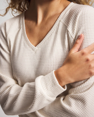 Long Sleeve V-Neck Pajama Top