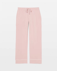 Solid Piped Pajama Pant