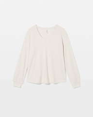 Long Sleeve V-Neck Pajama Top
