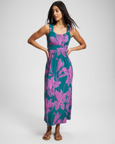 Shirred Bodice Maxi Bra Dress