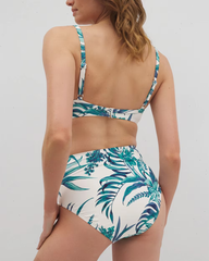 Ruched High-Waist Bikini Bottom